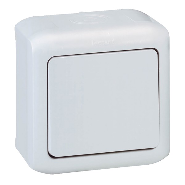 Бутон еднополюсен IP44 Сив