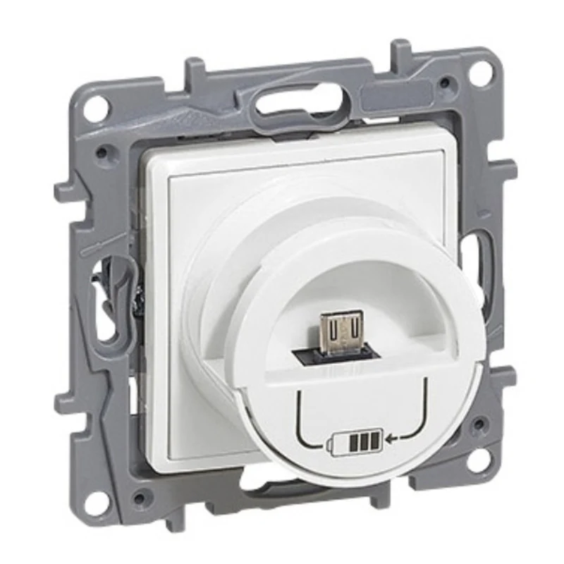 Зарядна станция micro USB 2400mA Бял