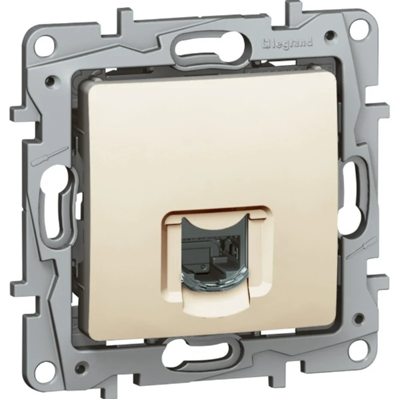 Розетка 1xRJ45 Cat. 6 STP Кремав