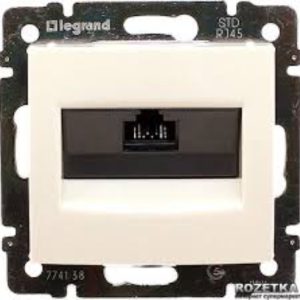 Розетка 1xRJ45 Cat. 5e UTP Кремав