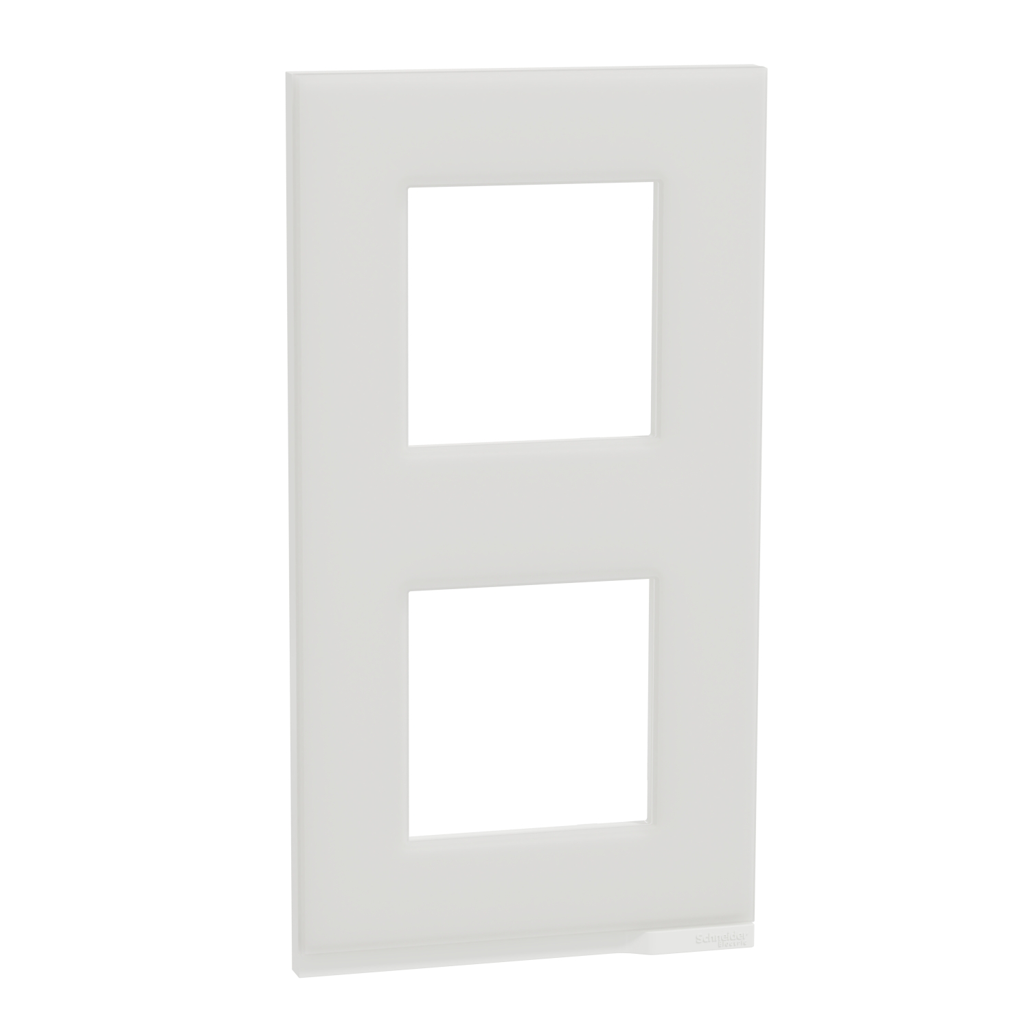 Рамка 2x 2M /вертикална/ Unica Pure, бяло стъкло