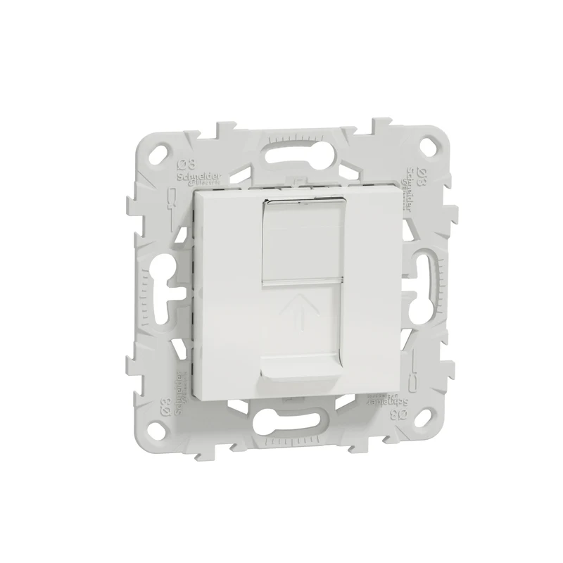 Розетка RJ45, кат. 5e UTP с монтажна рамка, 2M, бял