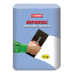 Гипсово лепило за шпакловка и лепене, Gipskol Boro, 15 кг, бяло